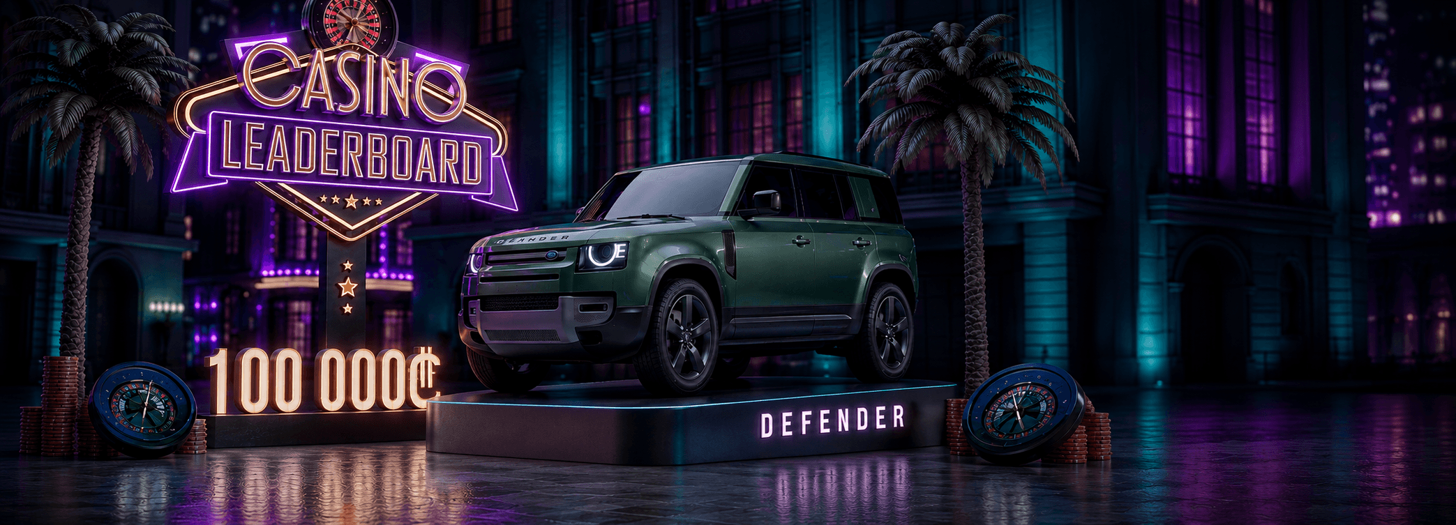 Casino Leaderboard | მოიგე Land Rover Defender ან წილი 100 000₾-დან